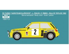 Decal – Renault 5 Turbo „AGROTEAM“ - Rallye Teplice 1982 - Pavlík / Šimek 1/18